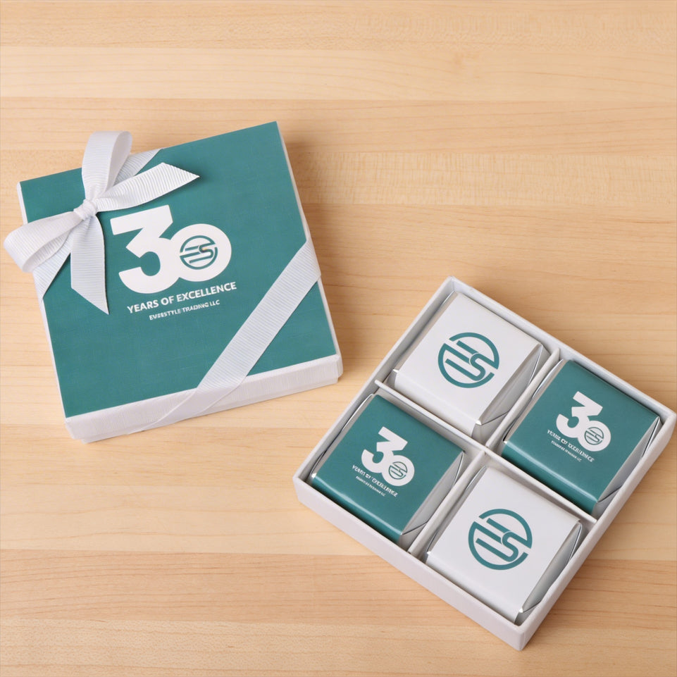 Set of 15 Corporate branded premium chocolate 4P hard box