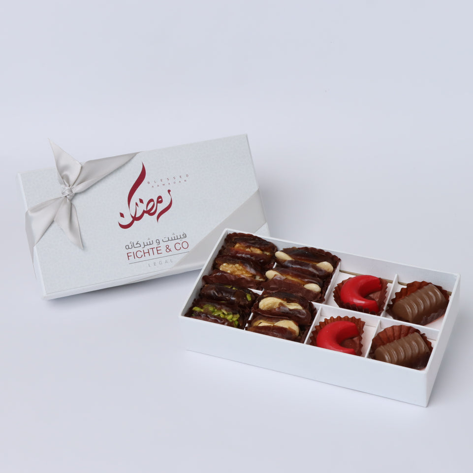Corporate customized Ramadan kareem designed top card 8P hard box