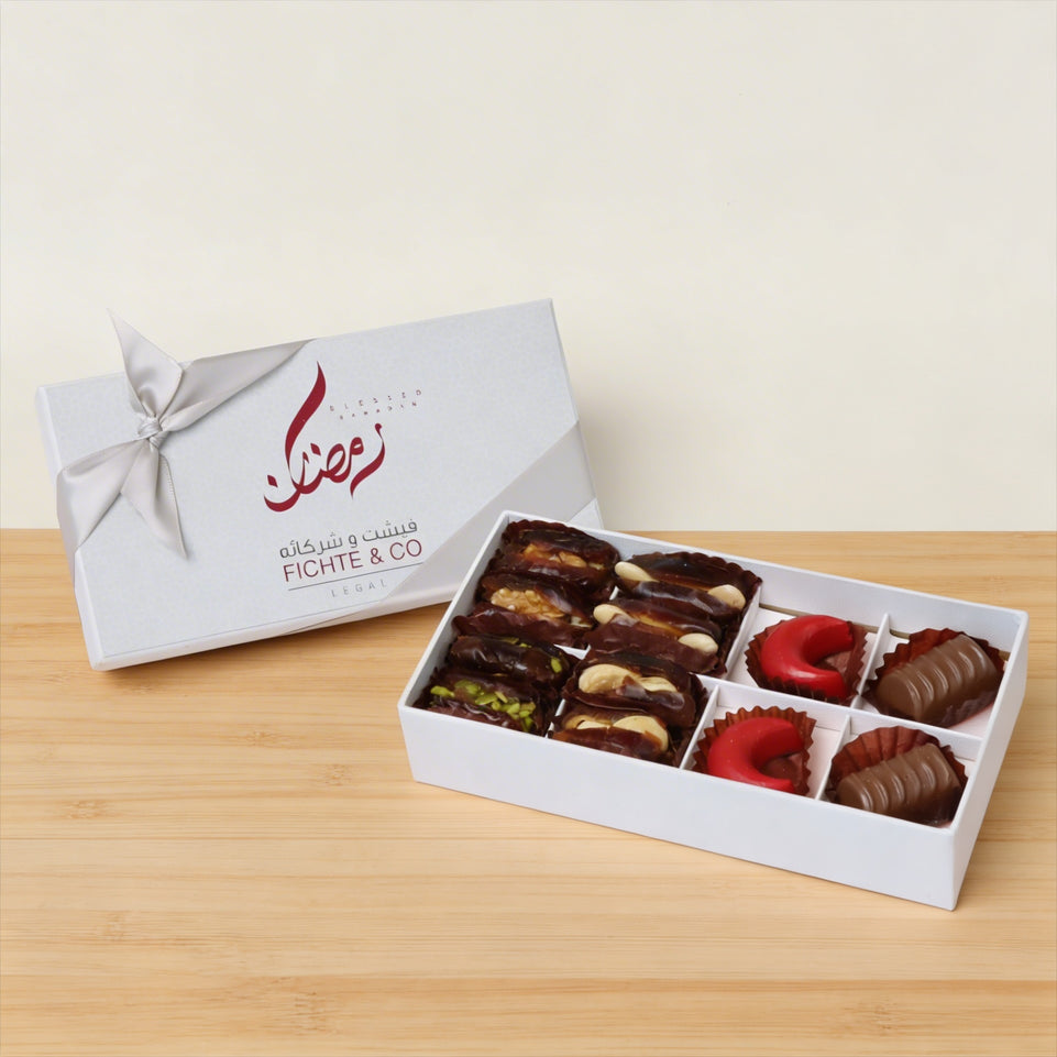Set of 6 Corporate customized Ramadan kareem designed top card 8P hard box