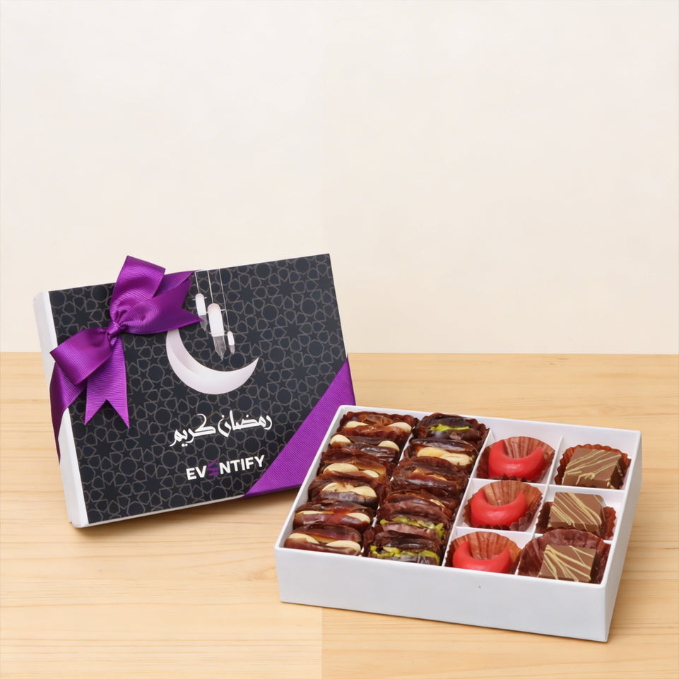 Set of 5 Corporate customized top card Ramadan kareem design 12P hard box