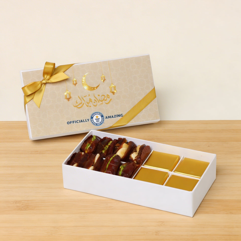 Set of 6 Corporate customized top card Ramadan designed 8P hard box