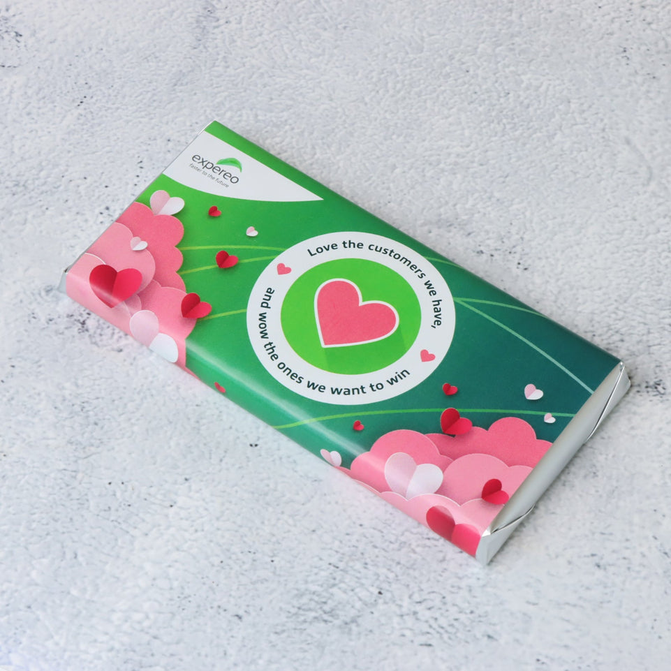 Set of 10 corporate branded plain loose milk chocolate bar