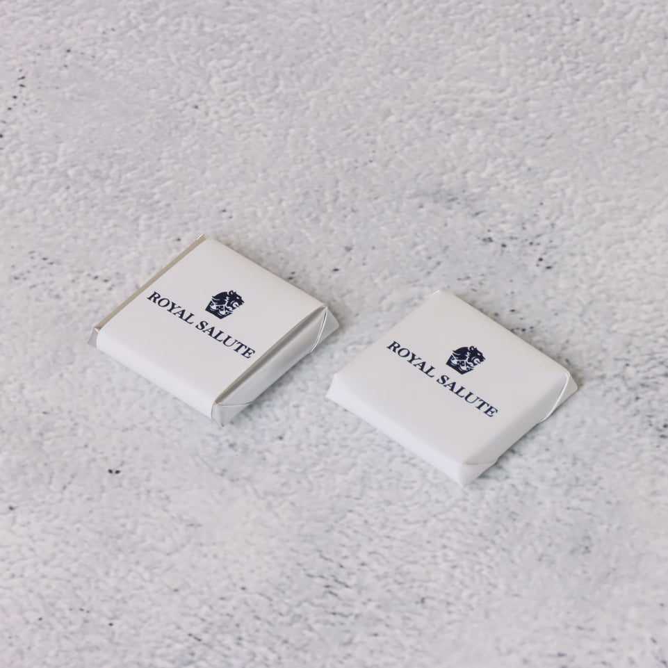 Corporate branded thin loose chocolate