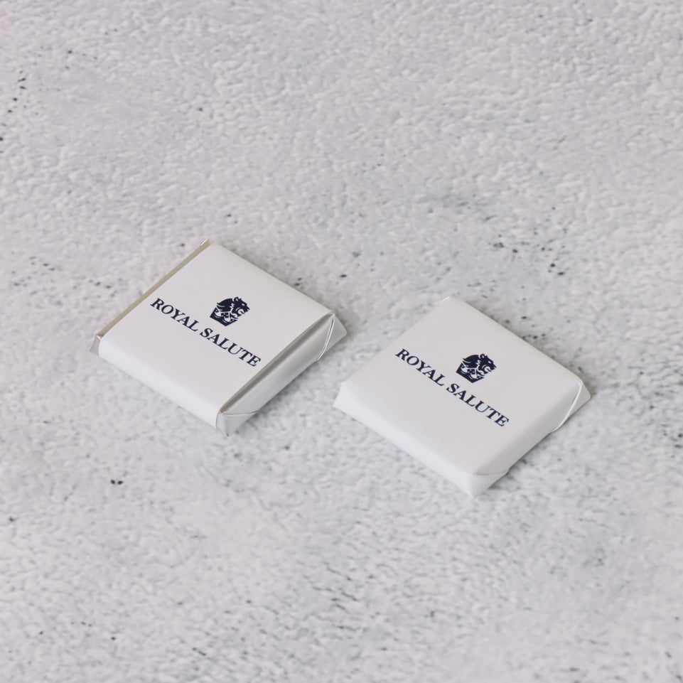 Corporate branded thin loose chocolate