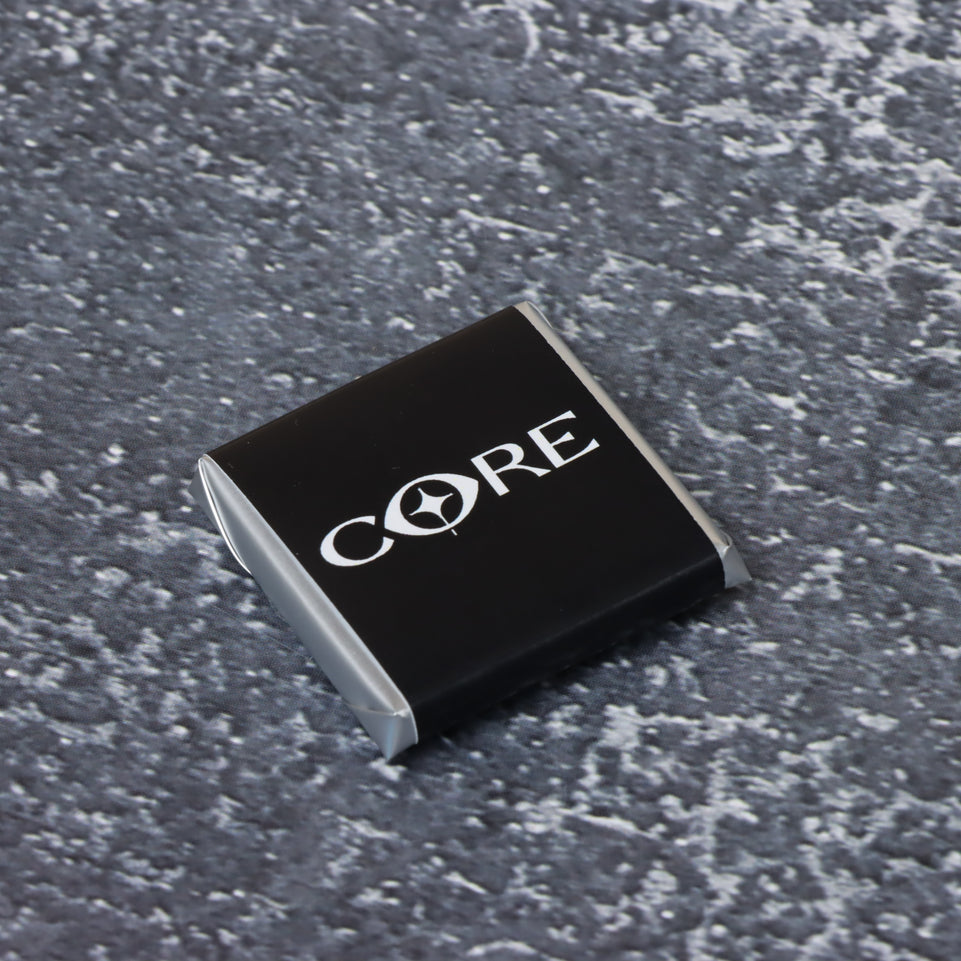 Corporate branded thin loose chocolate