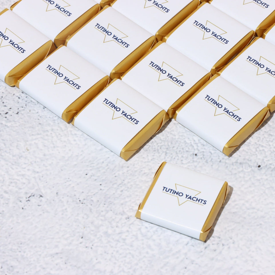 Corporate branded thin loose premium chocolate