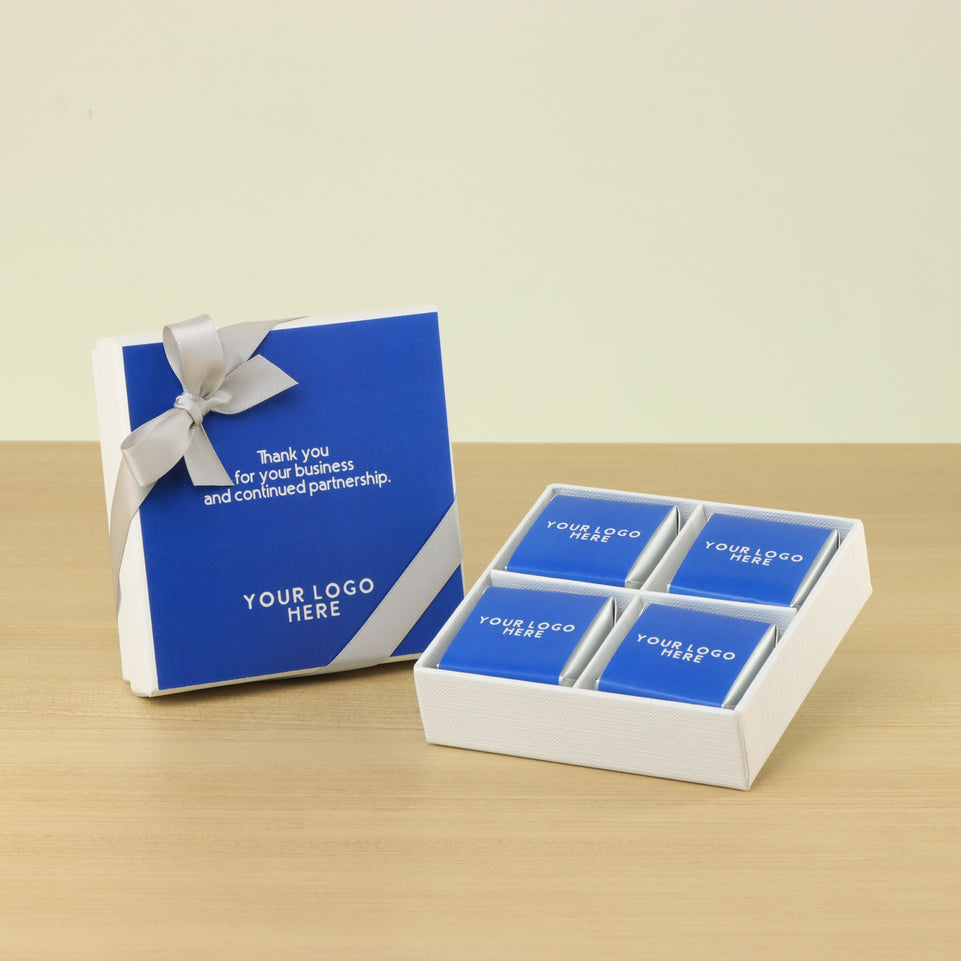 Set of 15 Corporate customized premium chocolate 4 pc hard box