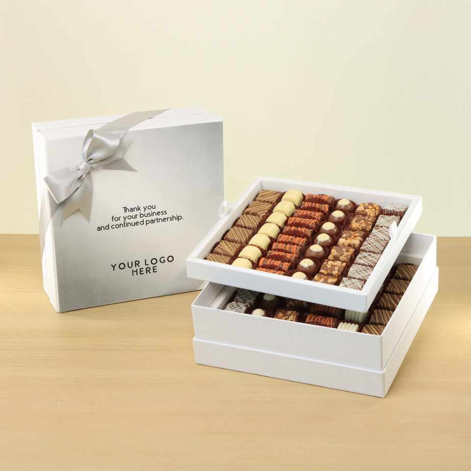 Corporate customized premium chocolate 2-layer hard box