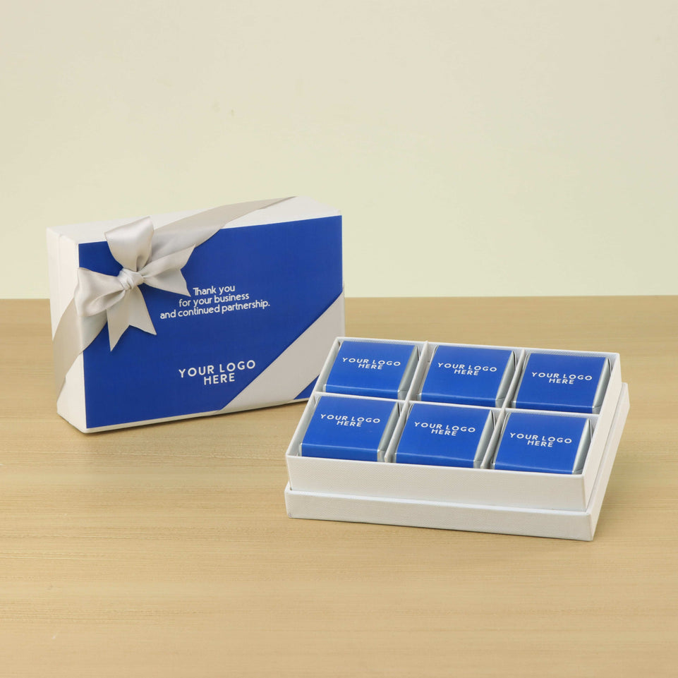 Set of 8.Corporate customized premium chocolate 6P hard box