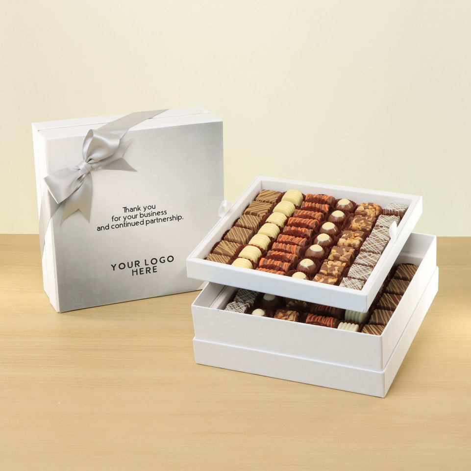 Corporate customized premium chocolate 2-layer hard box