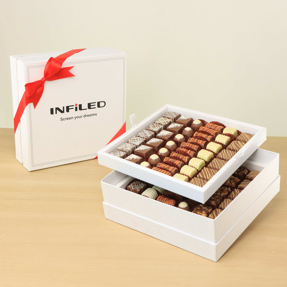 Corporate customized premium chocolate 2-layer hard box