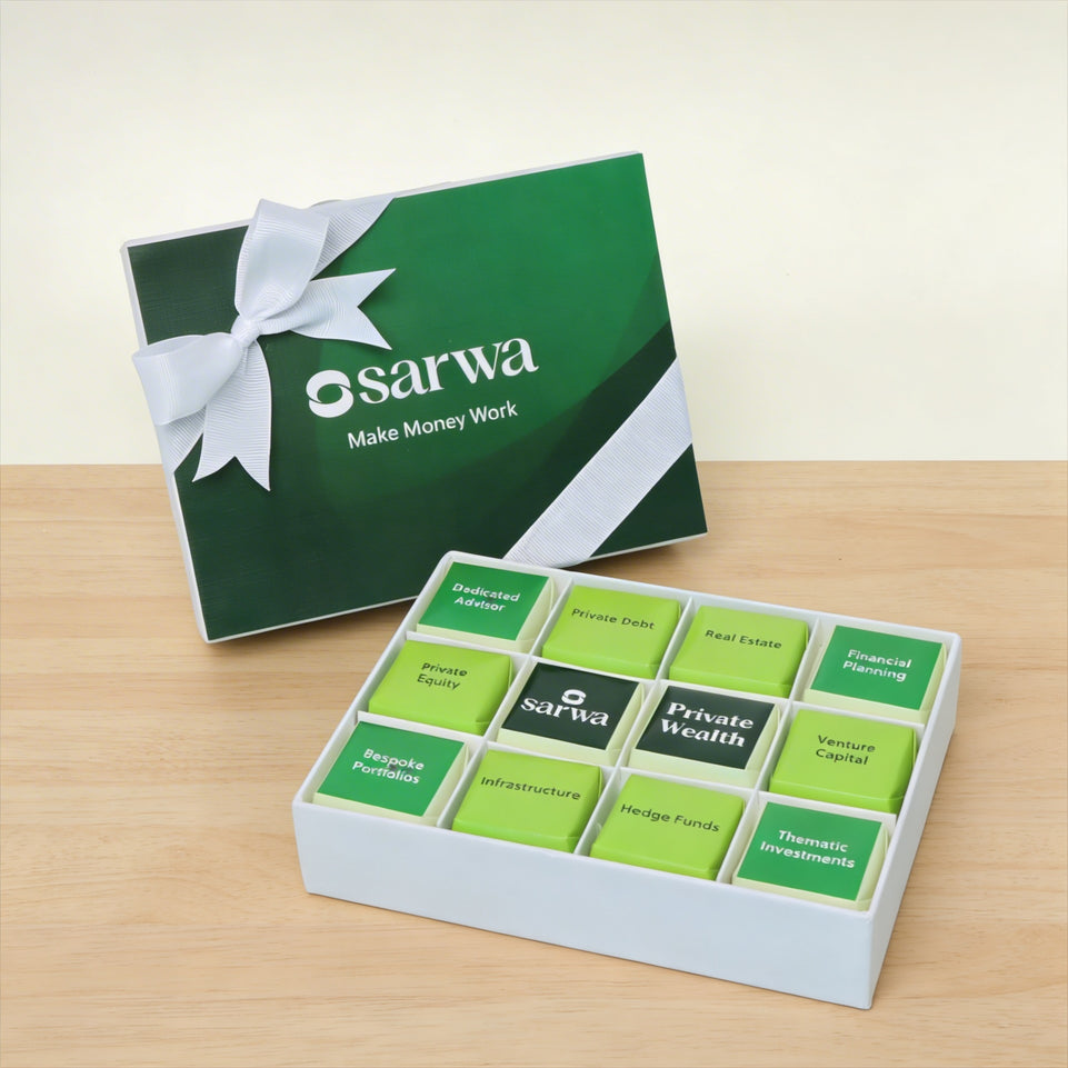 Set of 5 Corporate customized premium chocolate 12P hard box