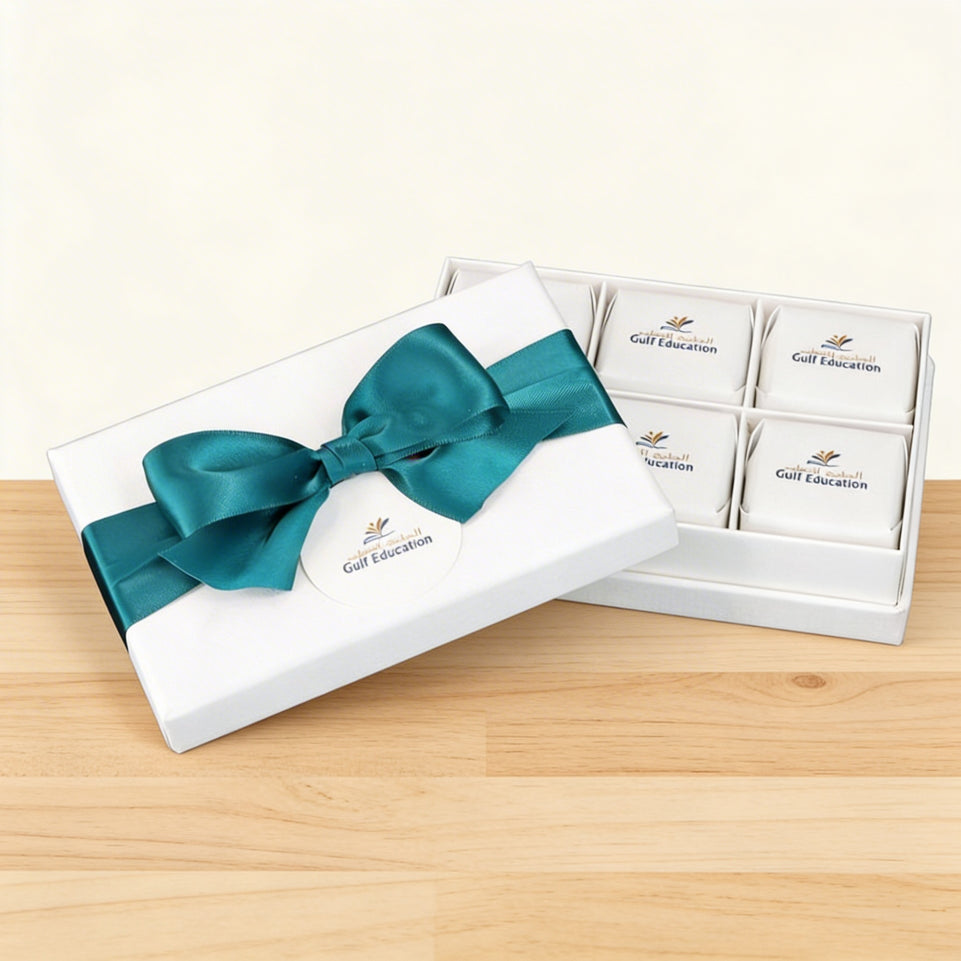 Set of 8 Corporate customized premium 6-piece chocolate hard box