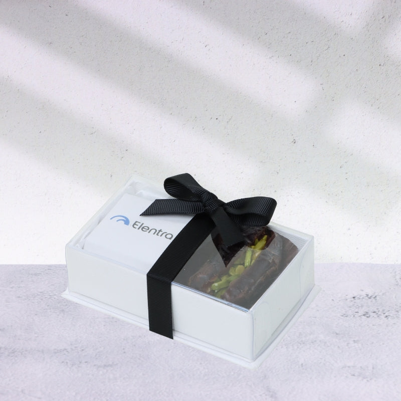 Set of 20 Corporate customized chocolate & dates view top box