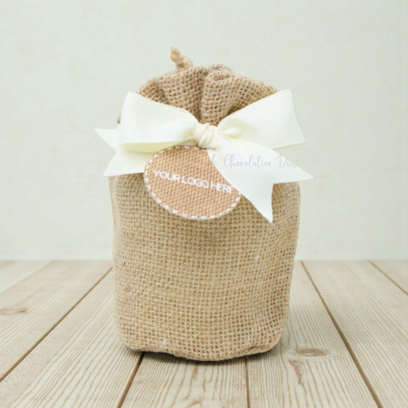 Set of 20 Rustic customized premium chocolate jute bag