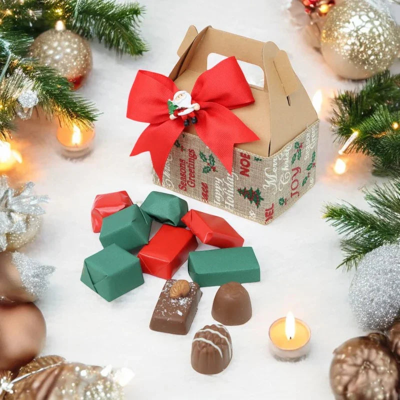 Set of 20 Christmas premium chocolate Kraft soft box