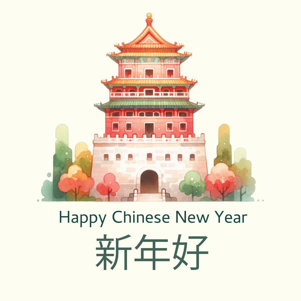 Colorful chinese new year greeting card