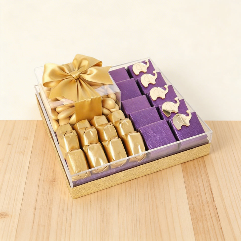 Diwali designed premium chocolate acrylic tray
