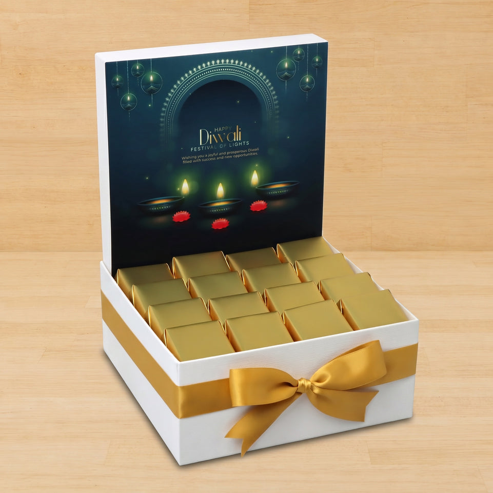 Happy Diwali designed premium chocolate medium hamper