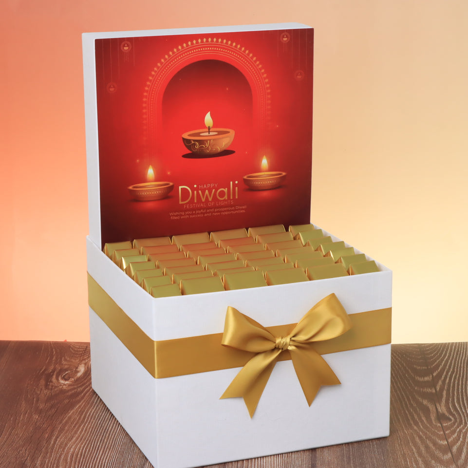 Happy Diwali candle lights designed premium chocolate large hamper