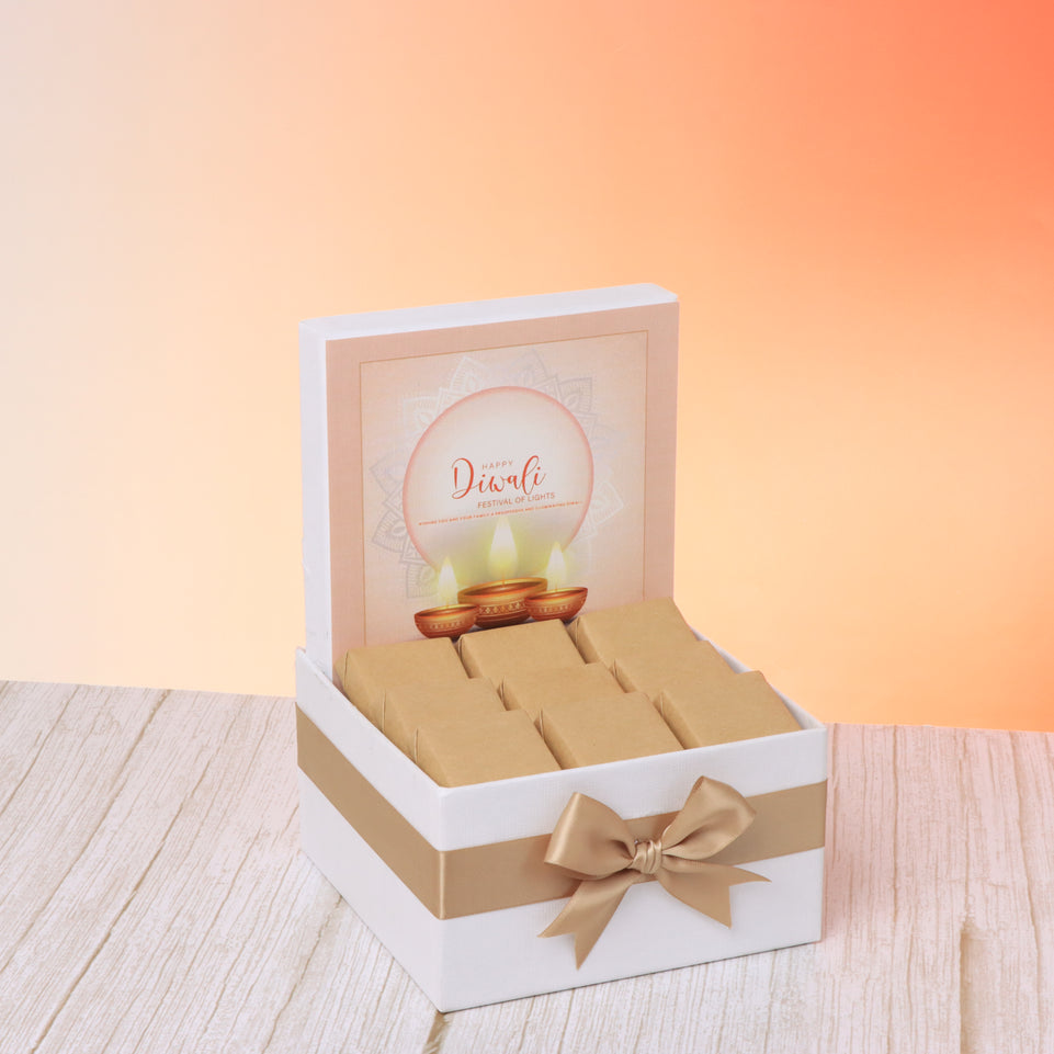 Festival of lights Diwali designed premium chocolate small hamper