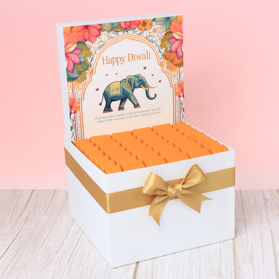 Floral elephant diwali designed premium chocolate large hamper
