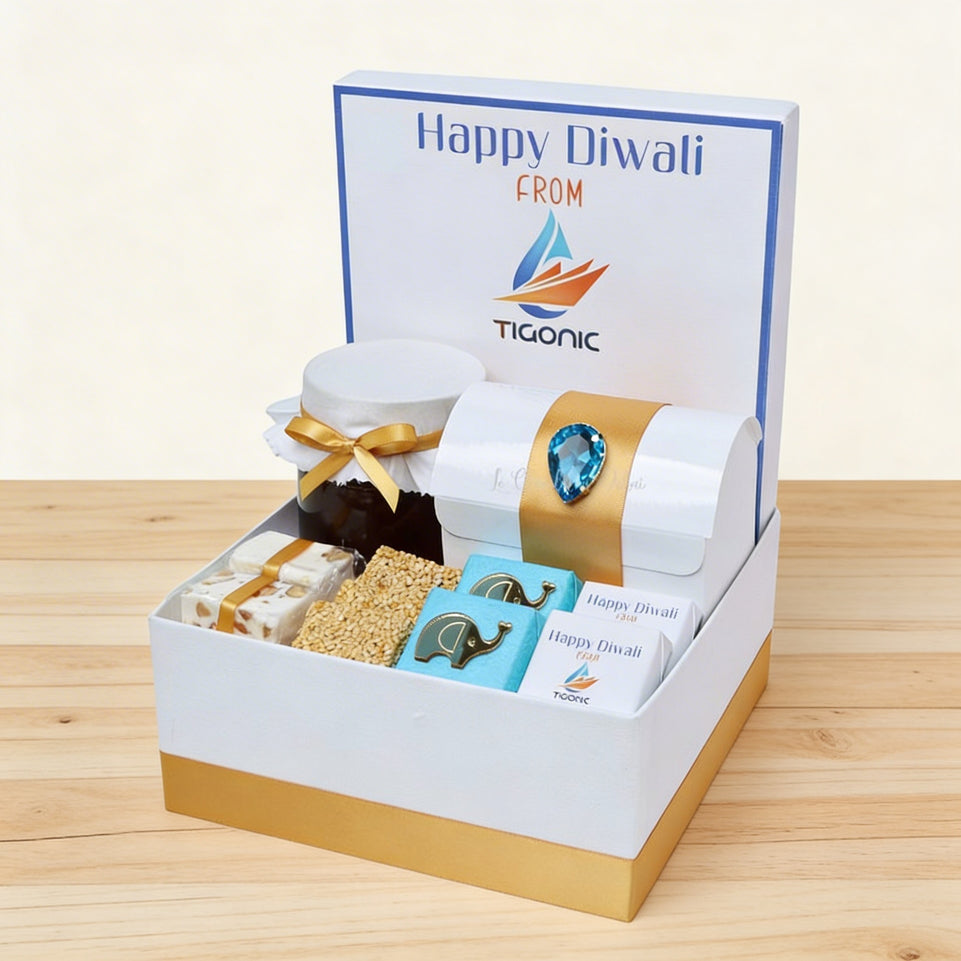 Diwali corporate chocolate & sweets medium hamper