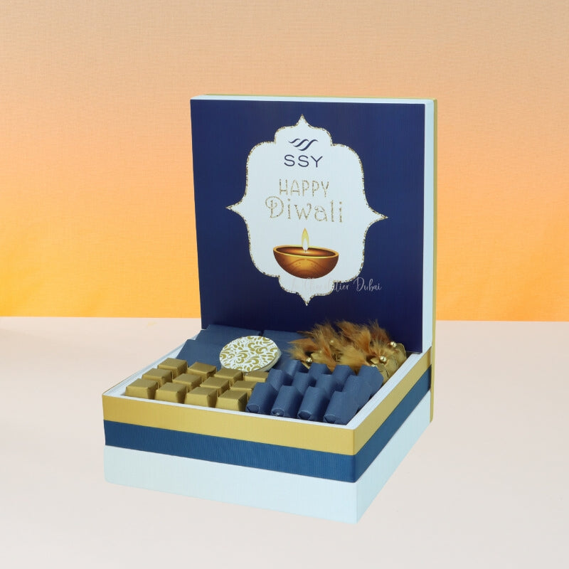 Corporate customized diwali designed premium chocolate large hamper