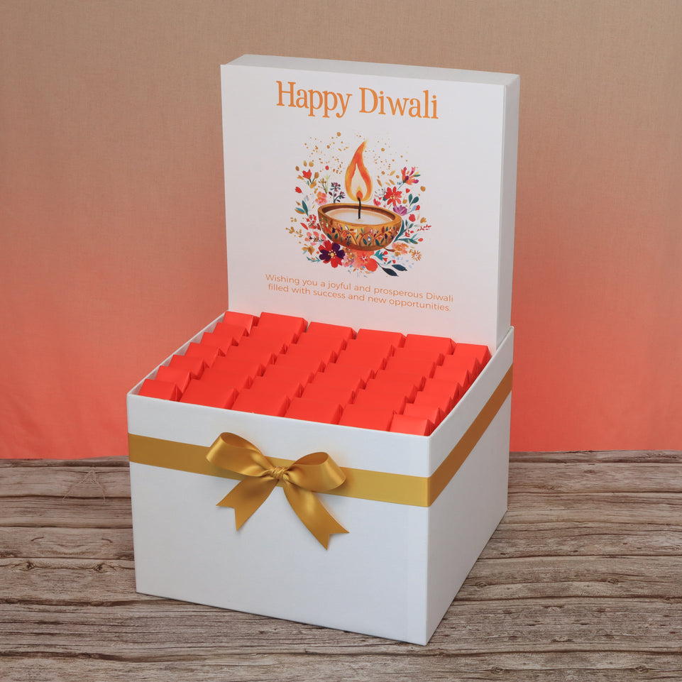 Happy diwali floral radiance designed premium chocolate large hamper