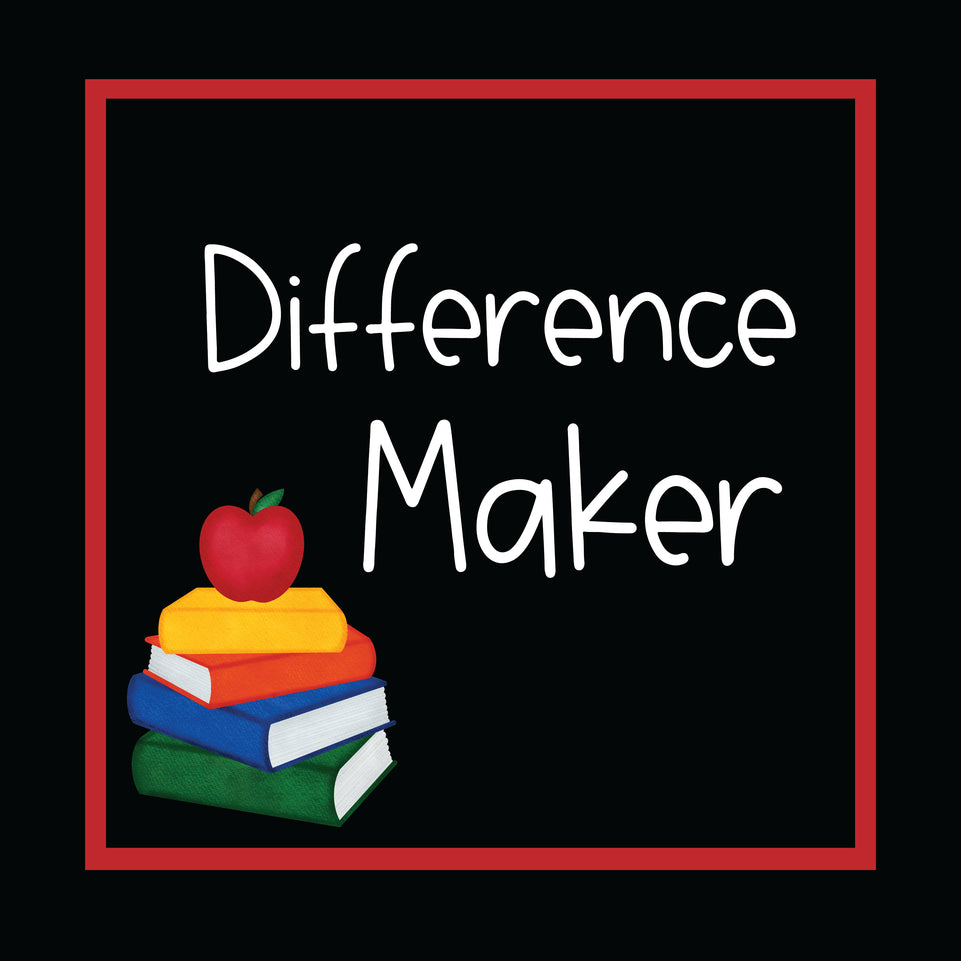 Difference maker stack of books greeting card