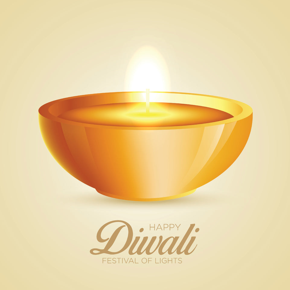 Diwali calm candle greeting card