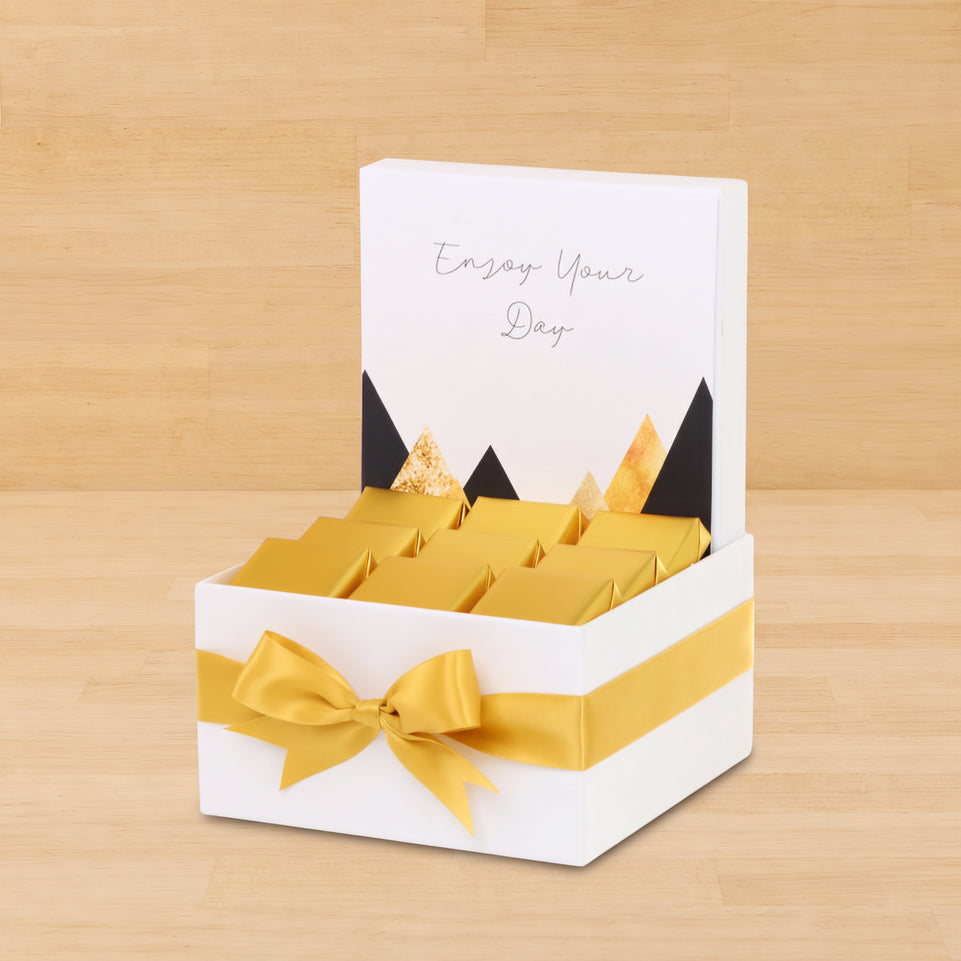 Enjoy your day geometric designed premium chocolate small hamper