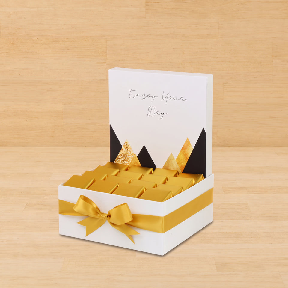 Enjoy your day geometric designed premium chocolate medium hamper