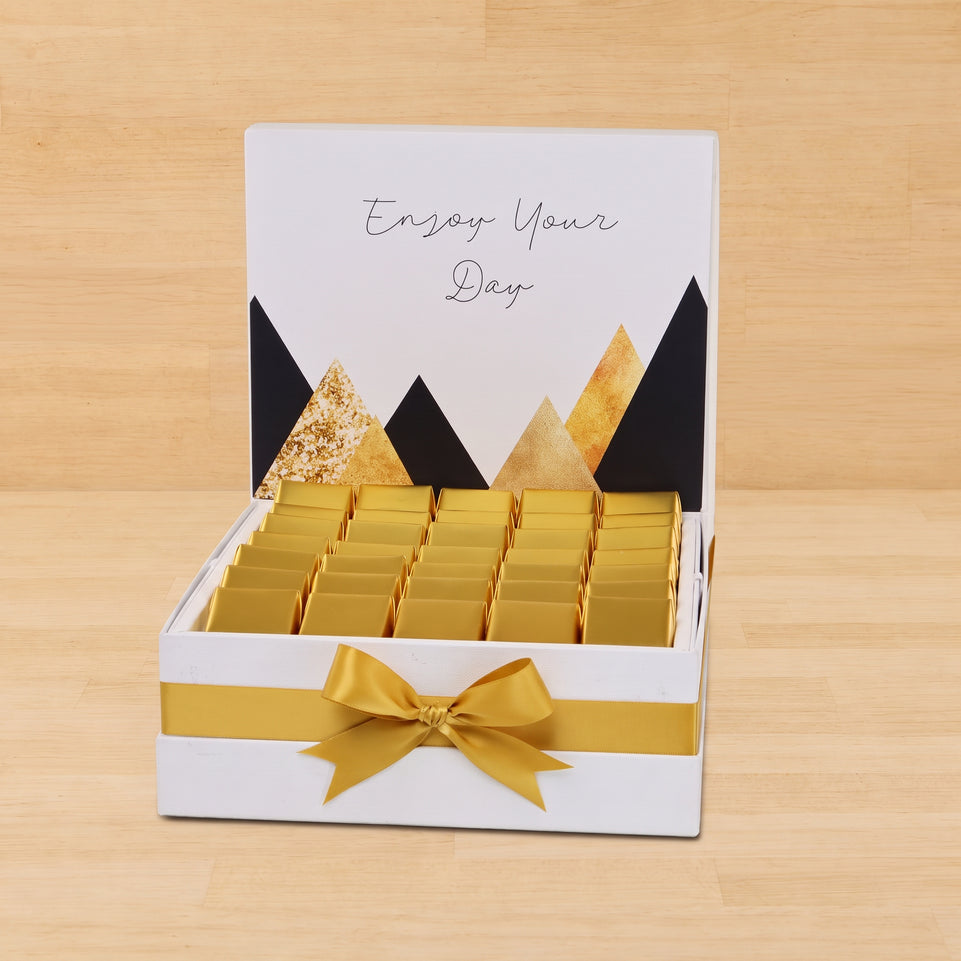 Enjoy your day geometric designed premium chocolate large hamper