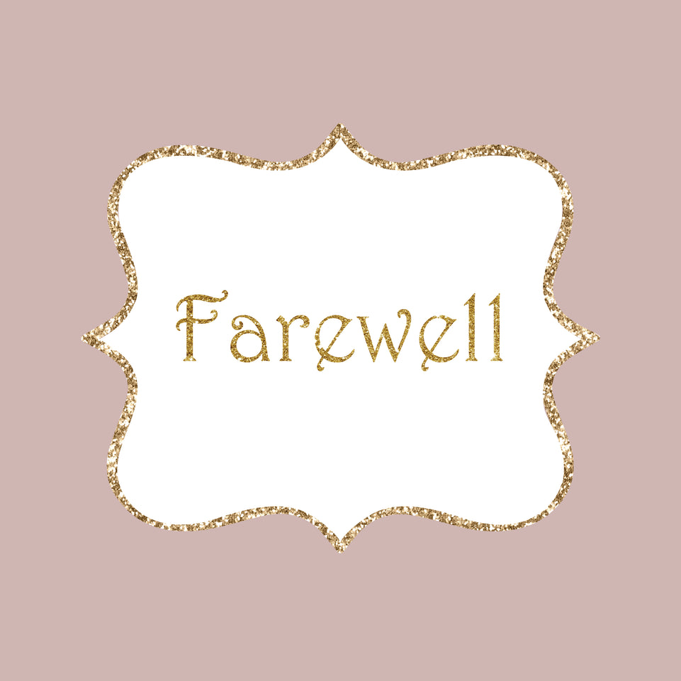 Farewell glitter frame greeting card
