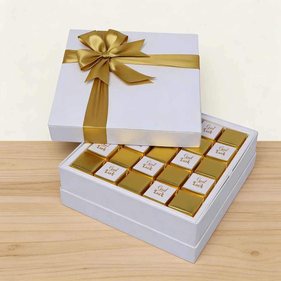 Good luck classic gold designed premium chocolate hard box