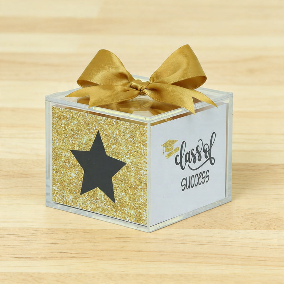 Set of 20 Graduation designed premium chocolate acrylic box