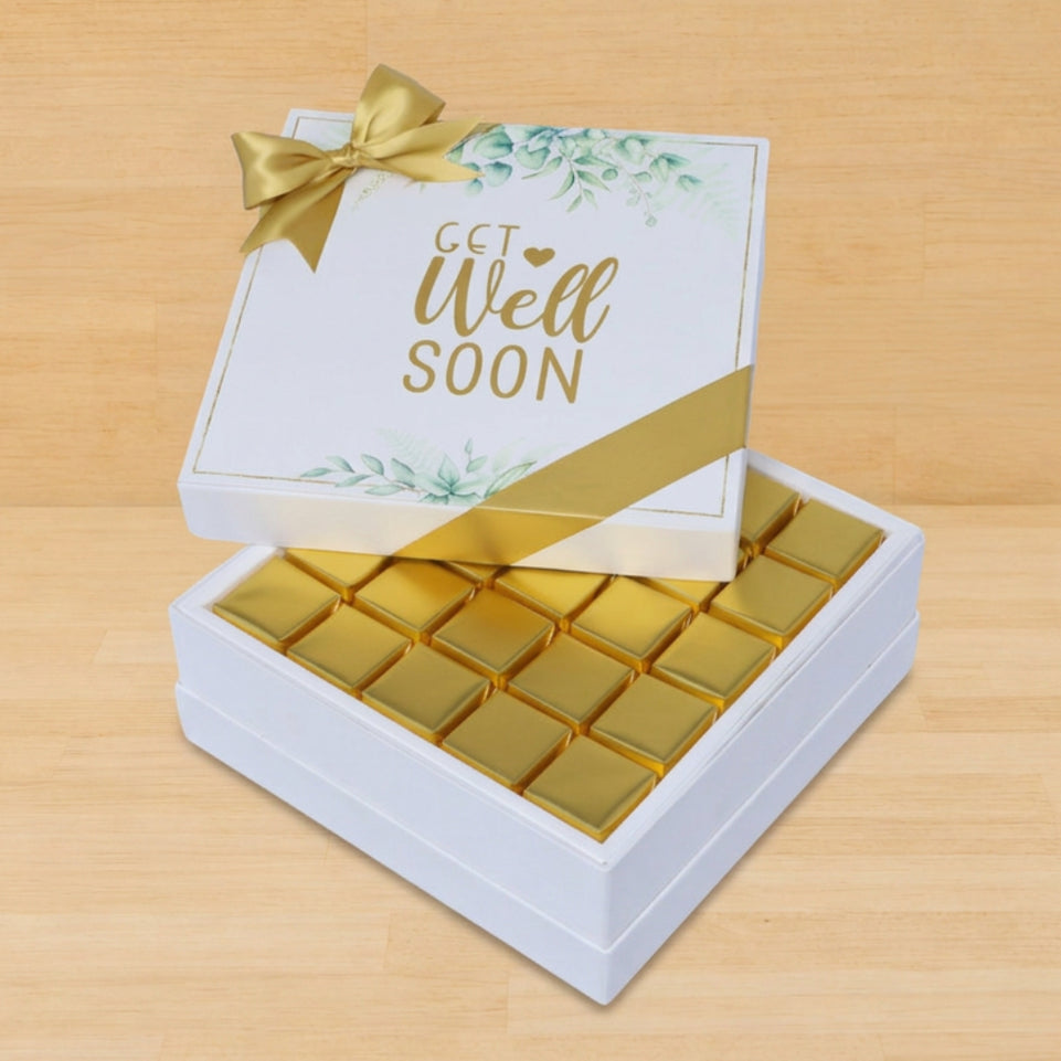 Get well soon eucalyptus designed premium chocolate hard box