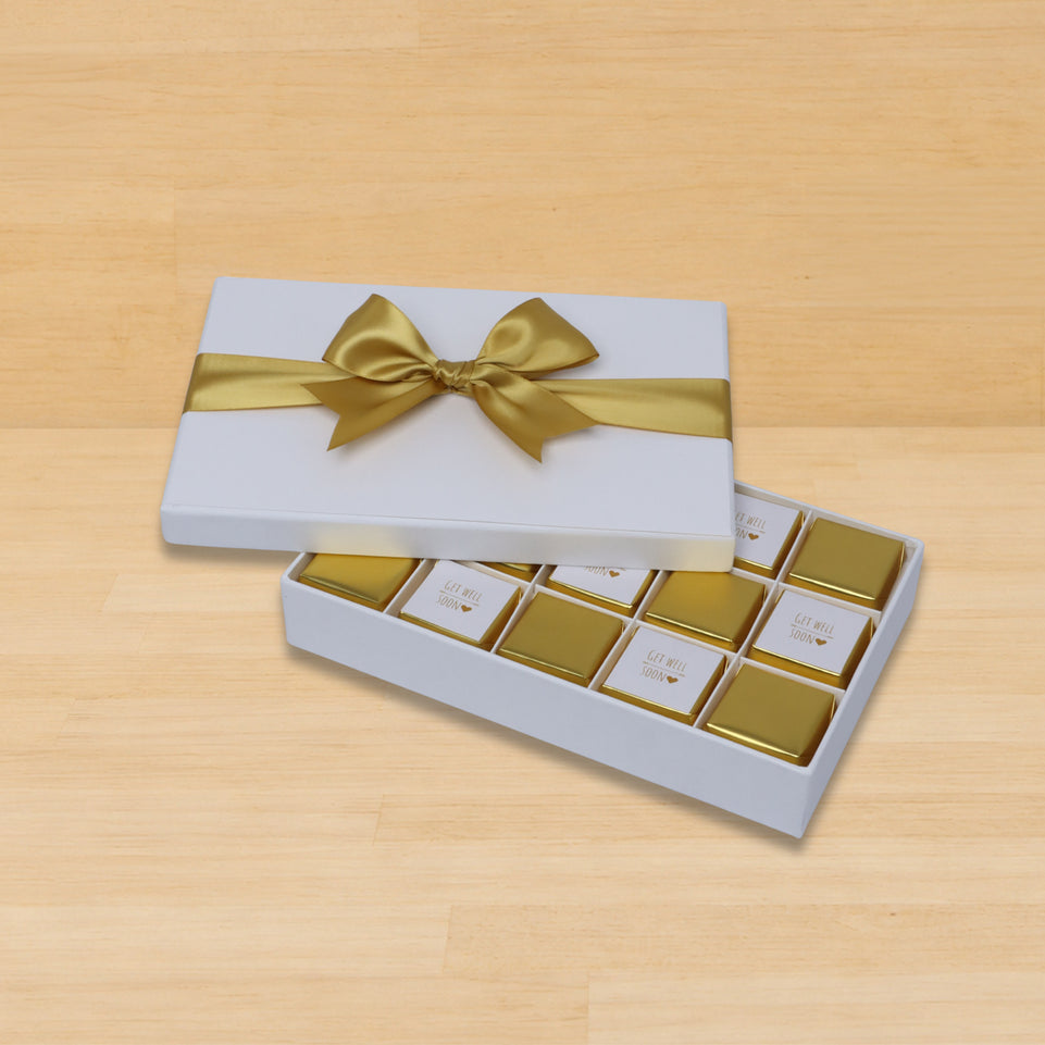 Get well soon gold designed 15P premium chocolate hard box
