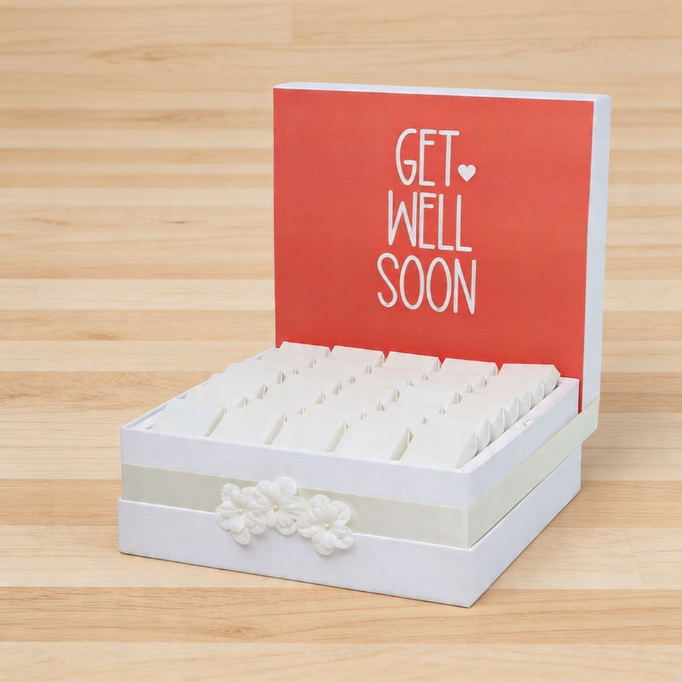 Get well soon flower decorated premium chocolate large hamper