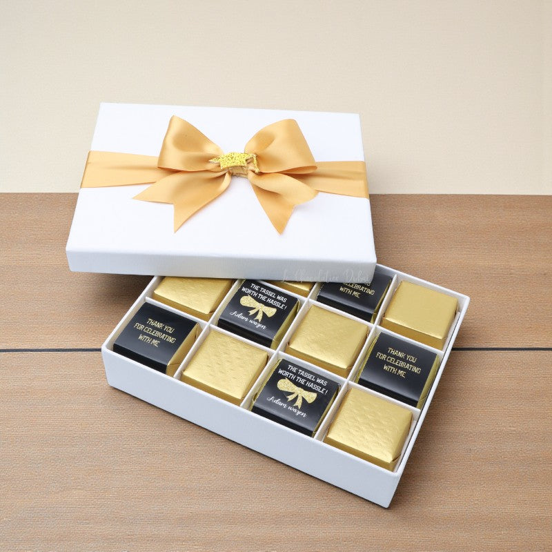 Graduation designed personalized 12P premium chocolate hard box