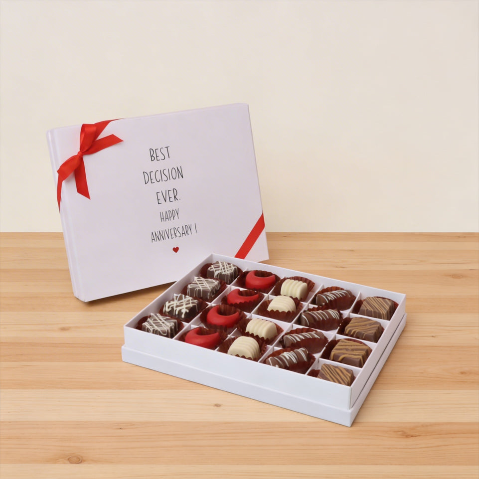 Happy anniversary designed premium chocolate 20P hard box
