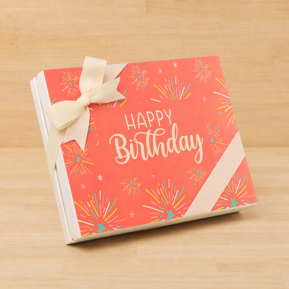 Happy birthday fireworks designed 20P chocolate hard box