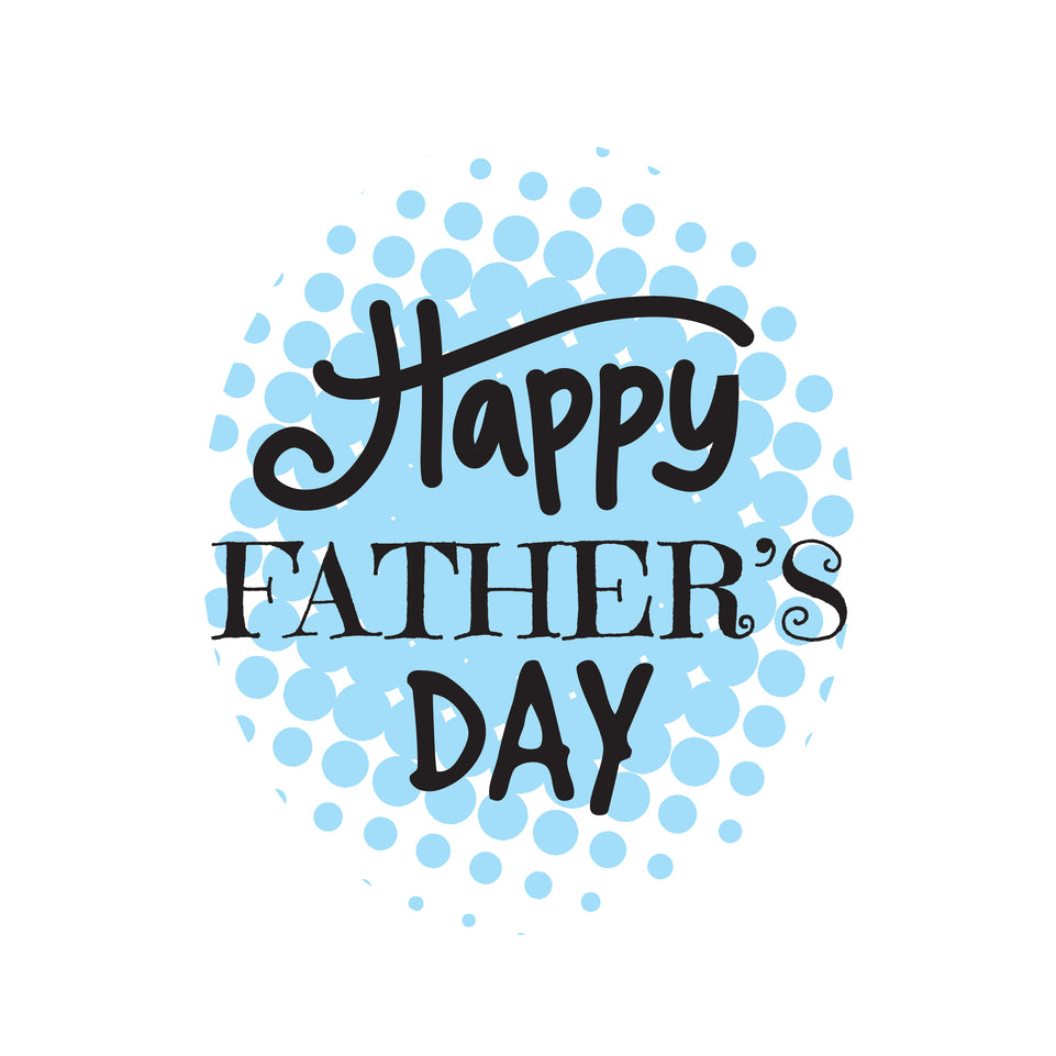 Happy father's day polka dot back greeting card