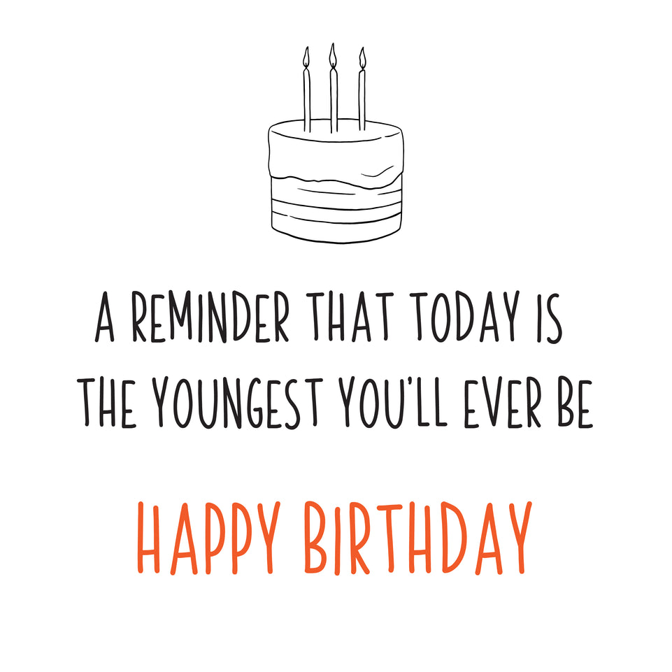 Happy birthday a reminder greeting card