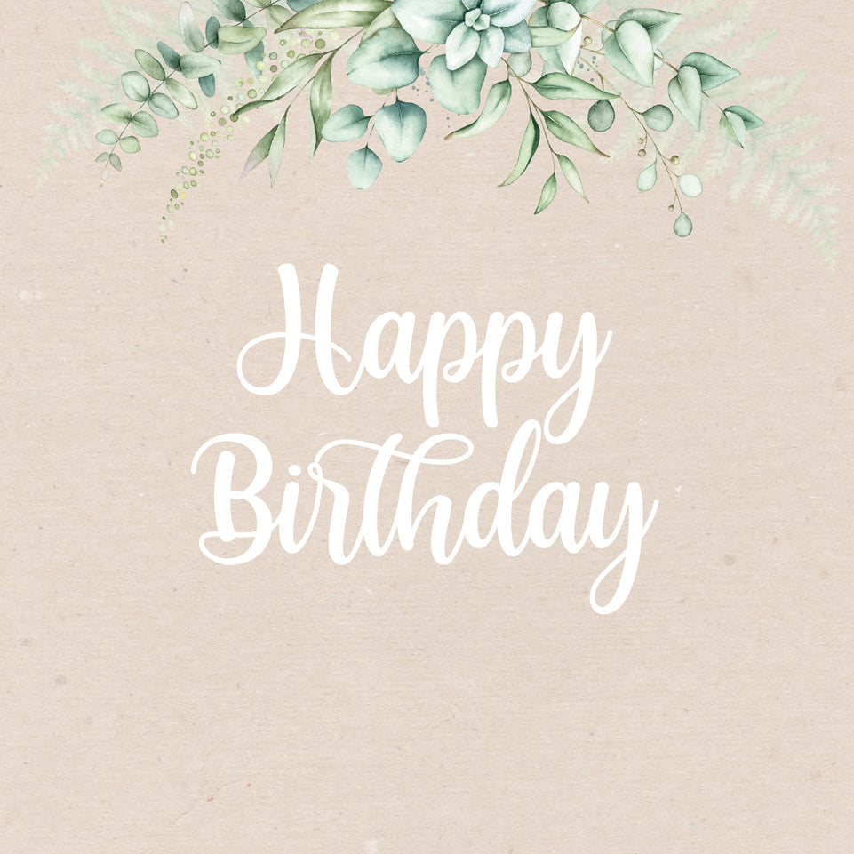 Happy birthday rustic kraft frame greeting card