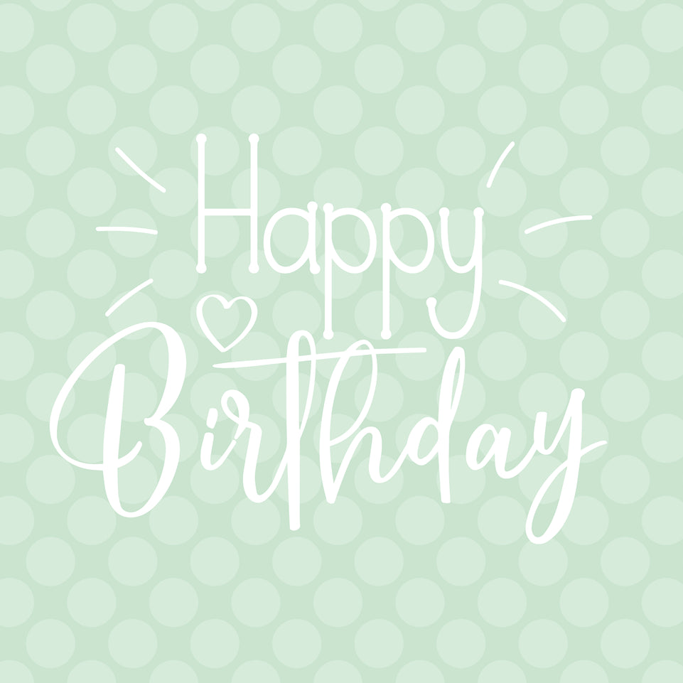 Happy birthday soft polka dots greeting card