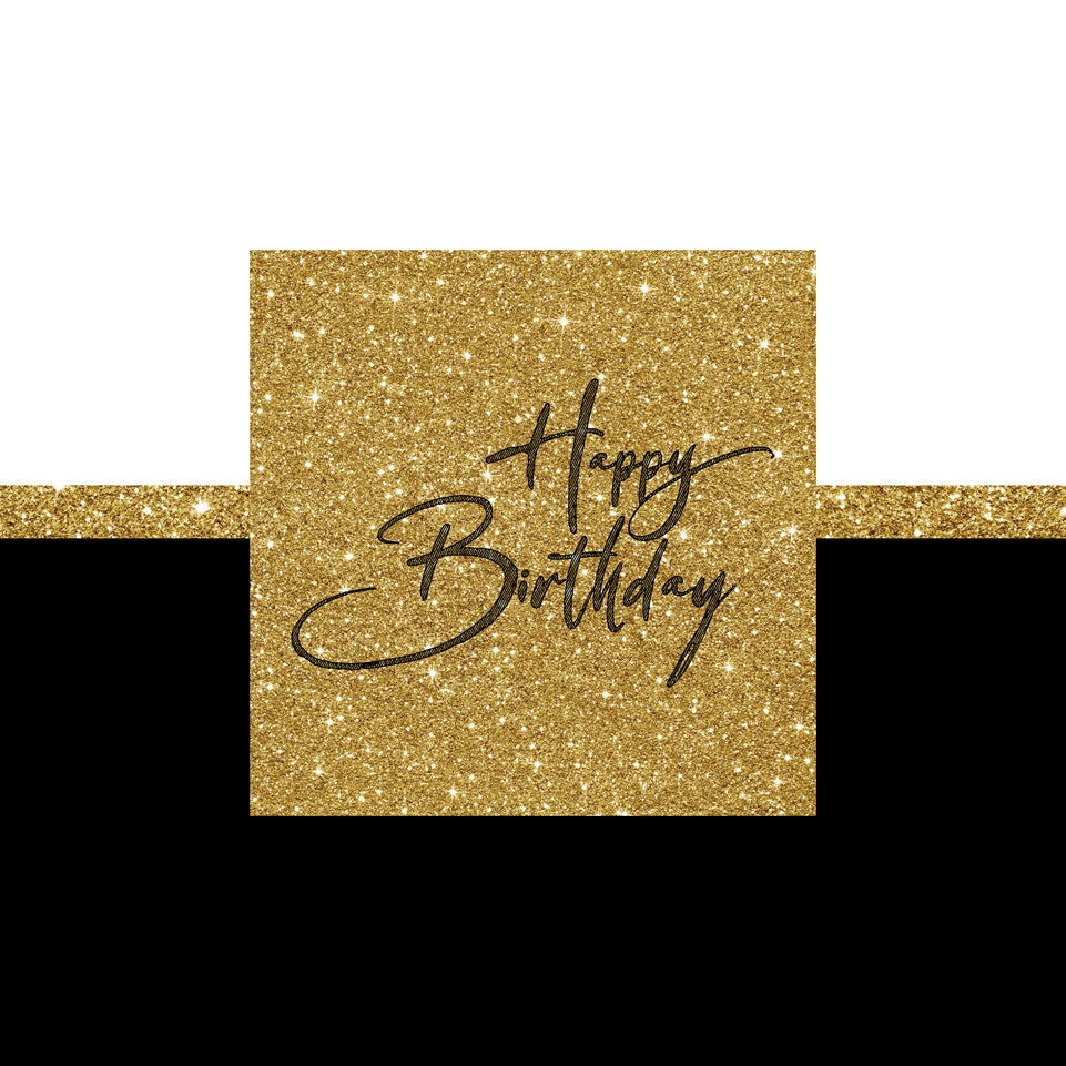 Happy birthday sparkle greeting card