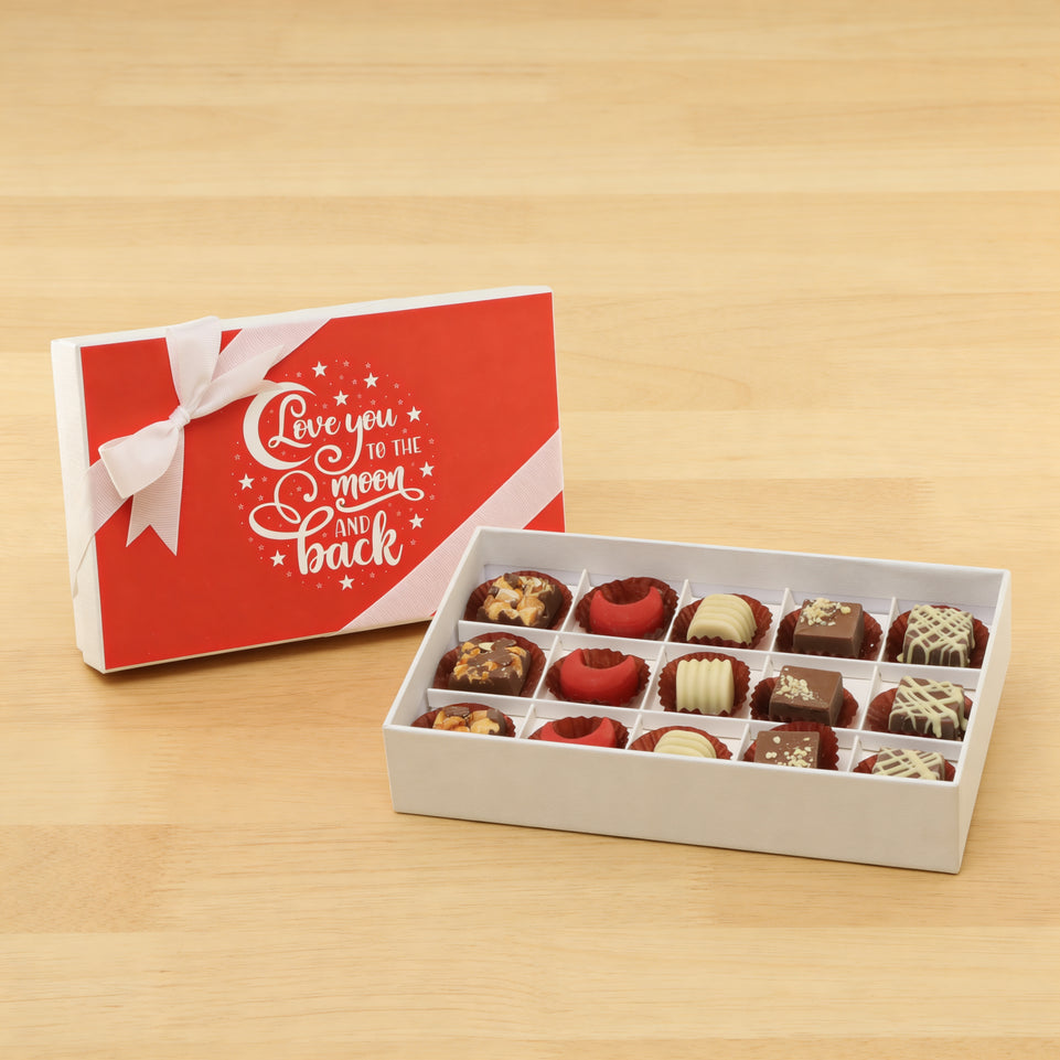 "I love you" designed 15-piece premium chocolate hard box
