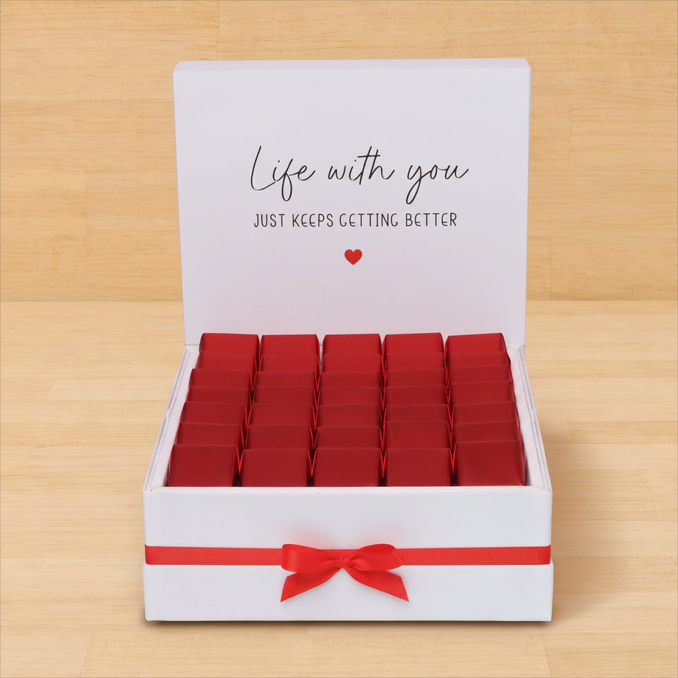 Love message "life with you" designed premium chocolate large hamper